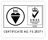 UKAS - Certificate Number: FS 25371