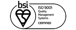 BSI ISO9001 Quality Management Systems Certified logo